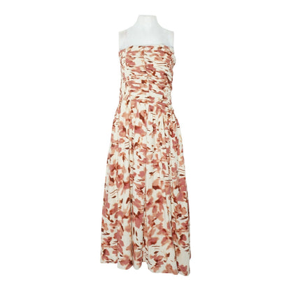 Beige Print Midi Dress