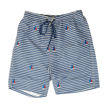 Blue Striped Swim Bottom