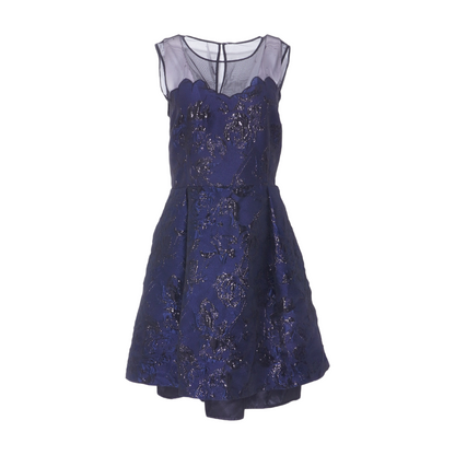 Navy Floral Midi Dress