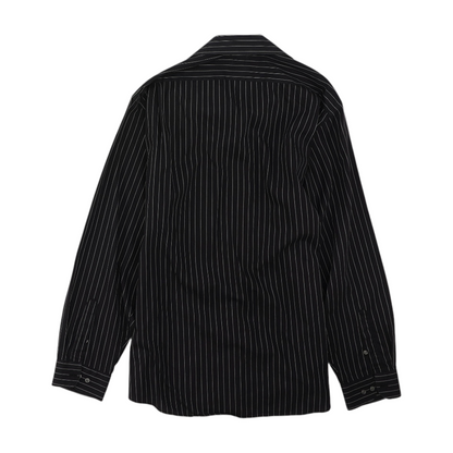 Black Striped Long Sleeve Button Down