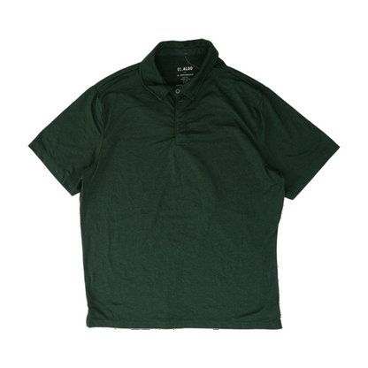 Green Solid Short Sleeve Polo