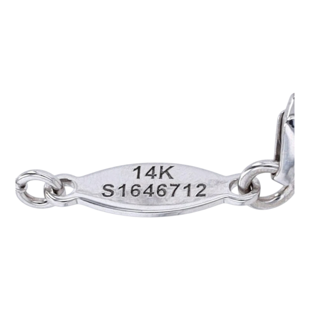 14K White Gold Diamond Pendant Necklace