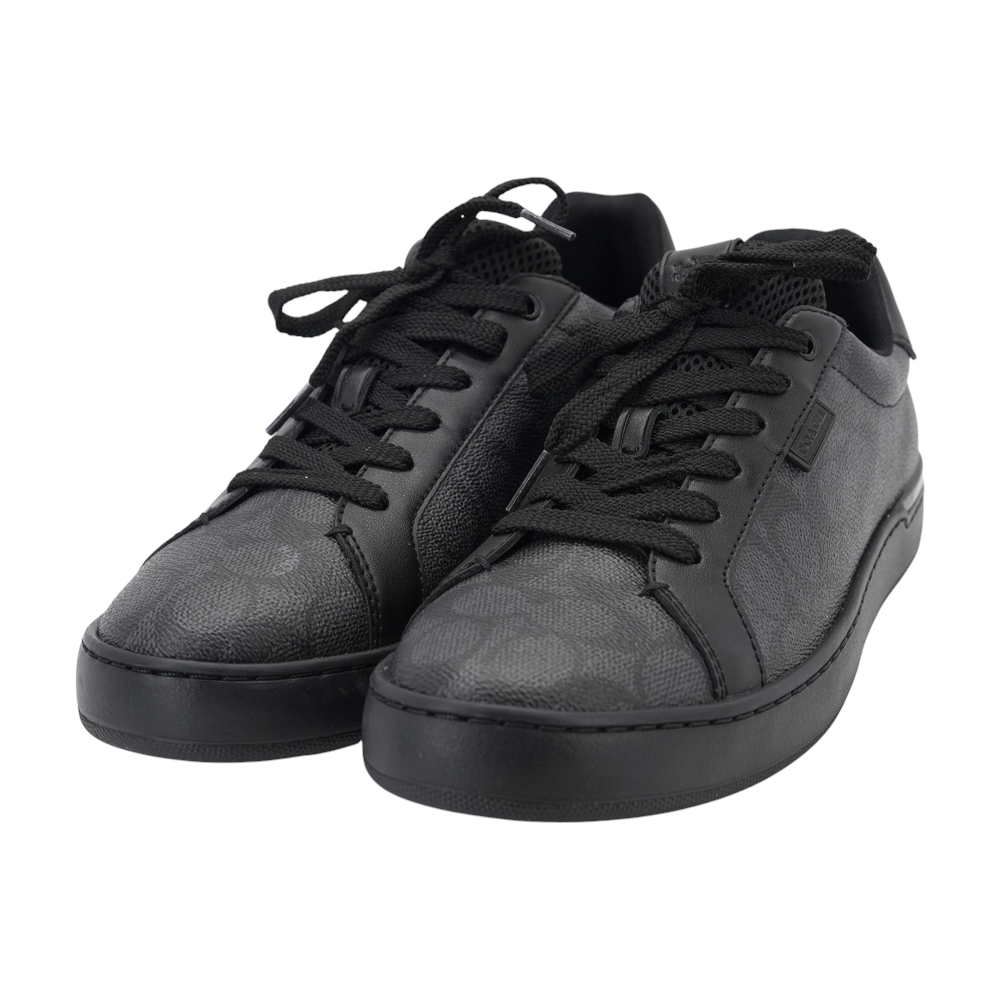 High Line Signature Logo Leather Low-Top Athletic Shoes