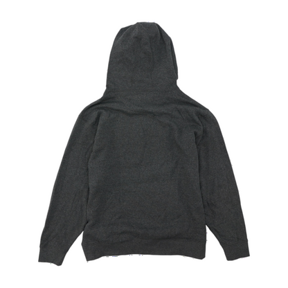Gray Solid Hoodie Pullover