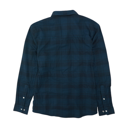 Blue Plaid Long Sleeve Button Down