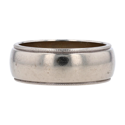 14K White Gold Band Ring