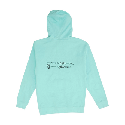 Blue Solid Hoodie Pullover