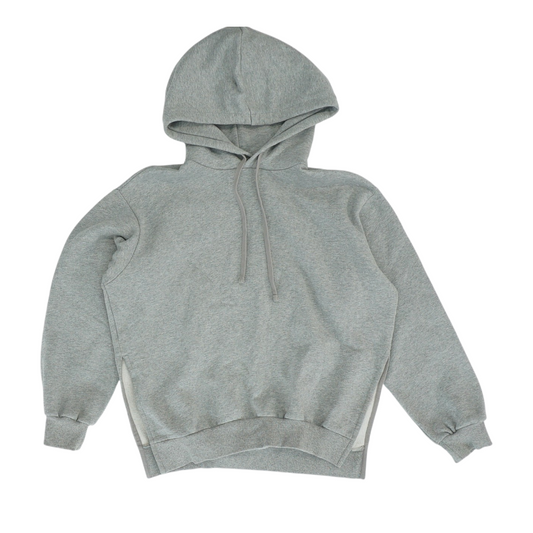 Gray Solid Hoodie Pullover