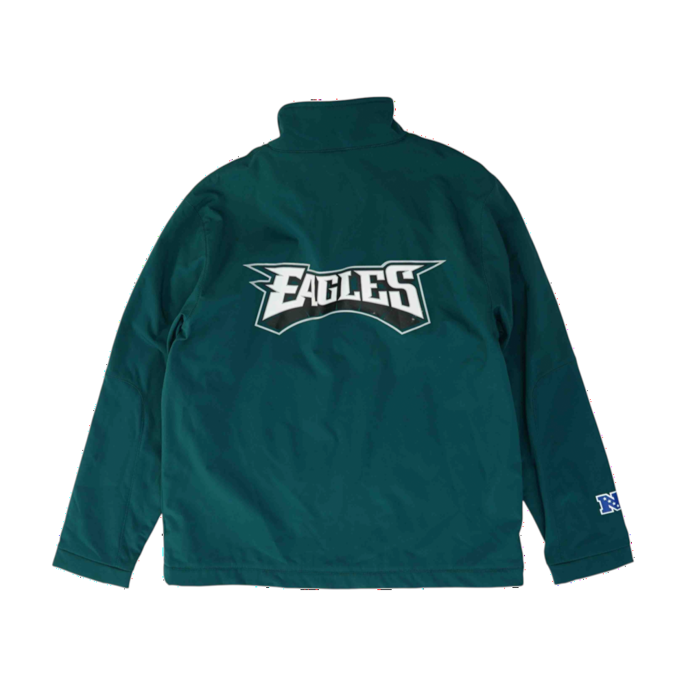 NFL Team Apparel Green Philadelphia Eagles Solid Jacket – Image 2