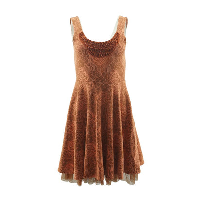 Rust Floral Mini Dress