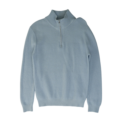 Ice Blue 1/4 Zip Sweater