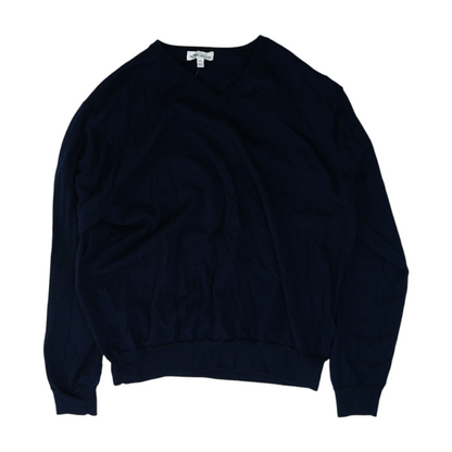 Navy Solid Pullover Sweater