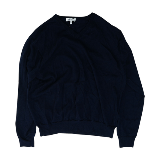 Navy Solid Pullover Sweater