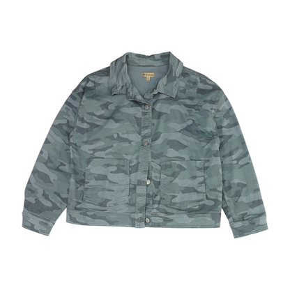 Gray Camo Denim Jacket