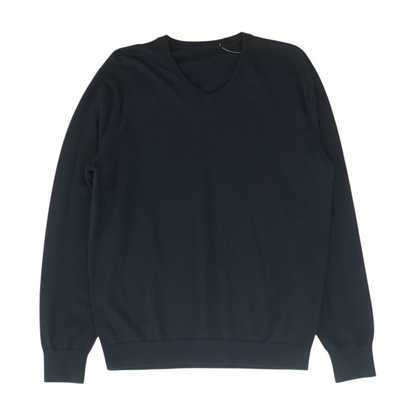Navy Solid Pullover Sweater
