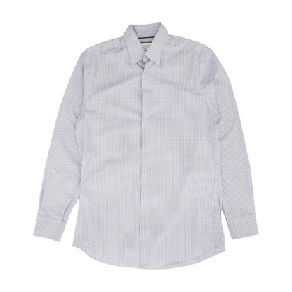 White Check Long Sleeve Button Down