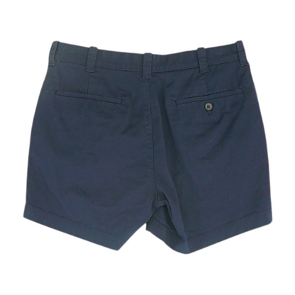 Navy Solid Casual Shorts