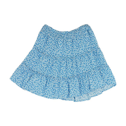 Blue Floral Mini Skirt