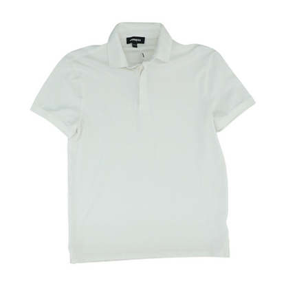 White Solid Short Sleeve Polo