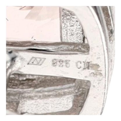 Sterling Silver morganite Stud Earrings