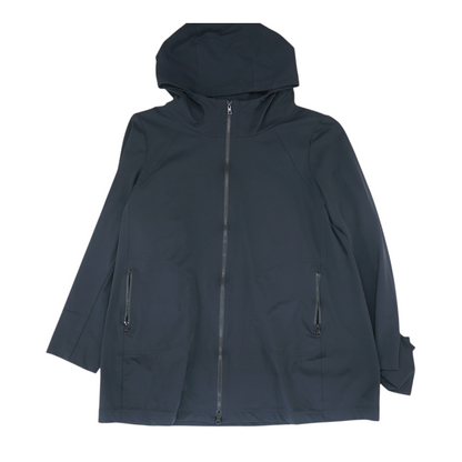 Black Solid Rain Coat
