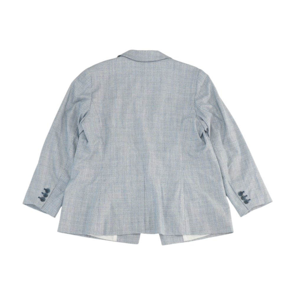 Blue Plaid Pant Set