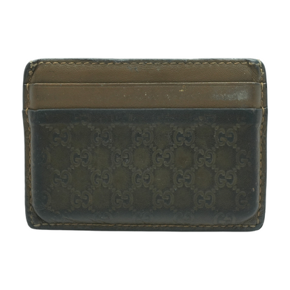 Brown GG Emblem Card Case