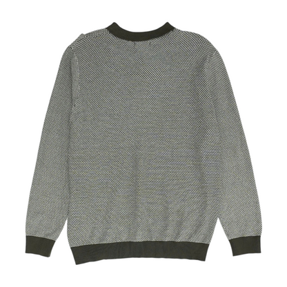 Gray Abstract Long Sleeve Polo