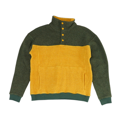 Yellow Color Block 1/4 Zip Pullover