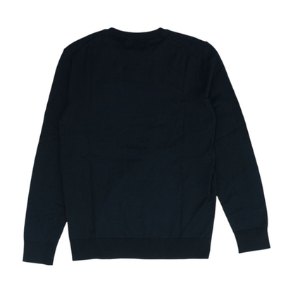 Black Solid Pullover Sweater