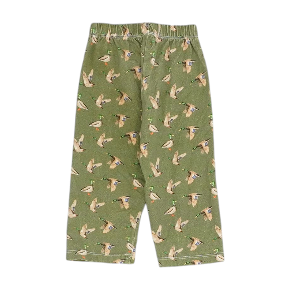 Green Graphic Casual Pants