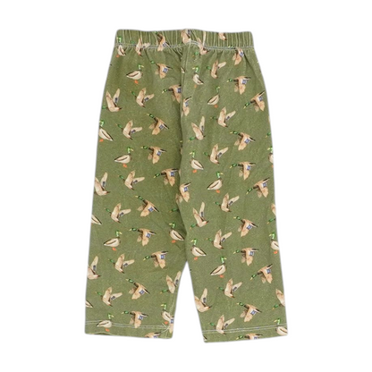 Green Graphic Casual Pants