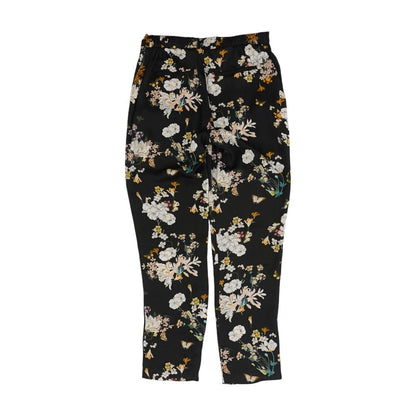 Black Floral Pants