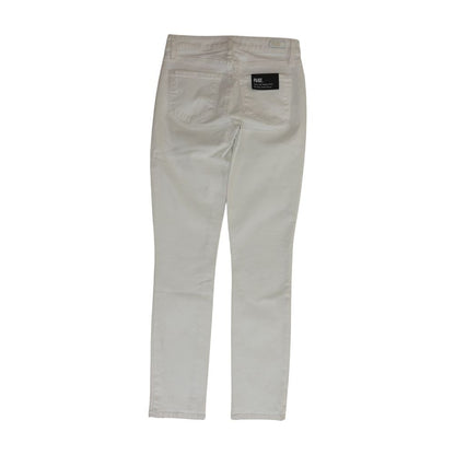 White Solid Jeans