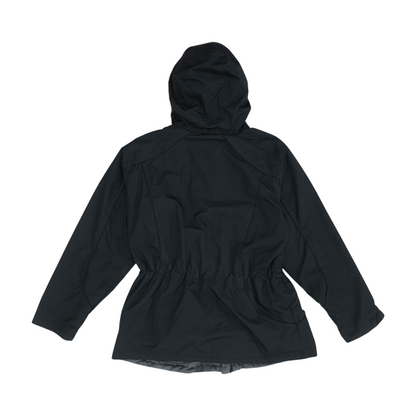 Black Solid Rain Jacket