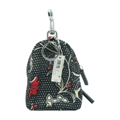 Navy Polka Dot Mini Backpack Key Ring
