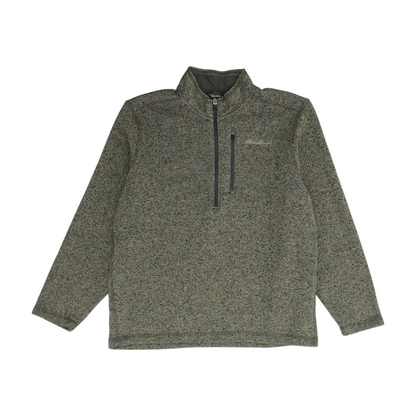 Gray Solid 1/4 Zip Pullover