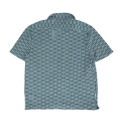 Blue Print Short Sleeve Button Down
