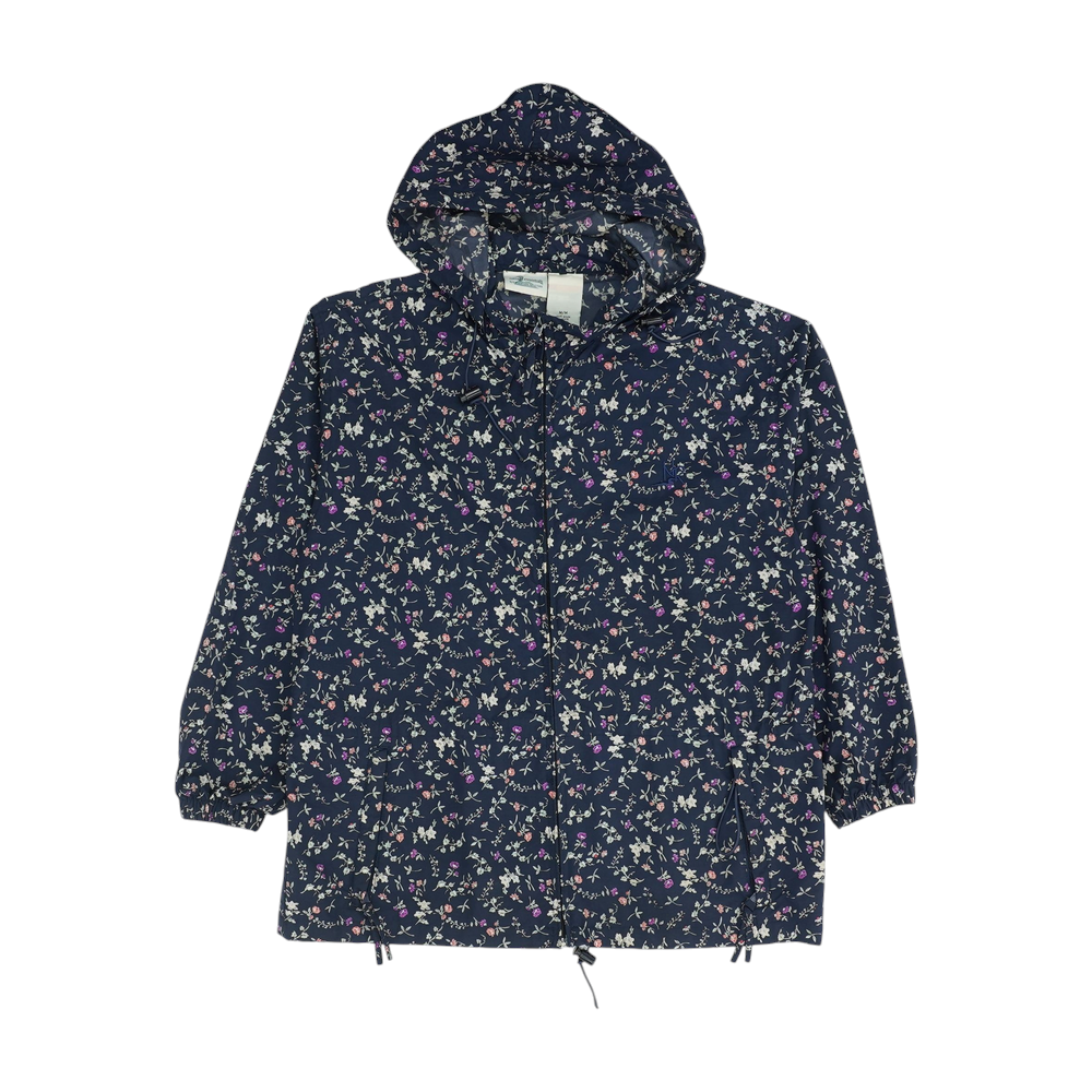 Navy Floral Rain Jacket