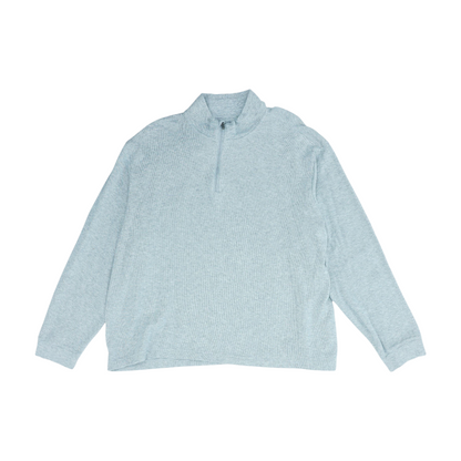 Gray Solid 1/4 Zip Pullover