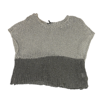 Gray Color Block Blouse