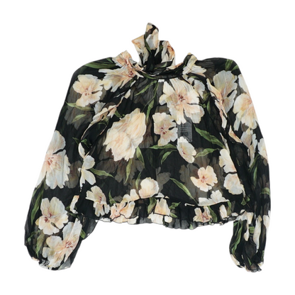 Black Floral Blouse
