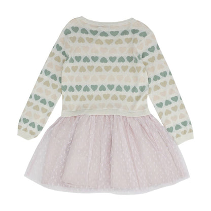 Beige Hearts Dress