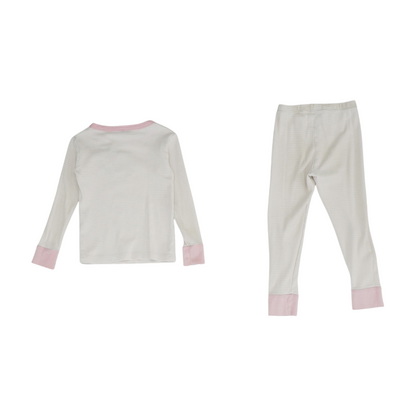 White Striped Pajama Set