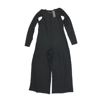 Black Plus Striped Jumpsuit
