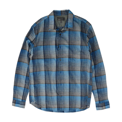 Blue Plaid Long Sleeve Button Down