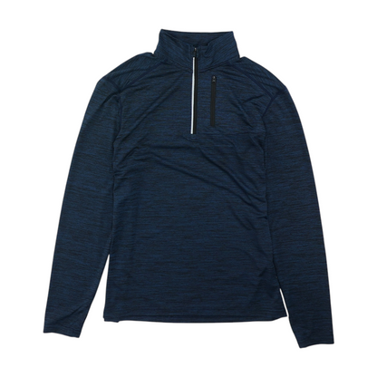 Navy Solid 1/4 Zip Pullover