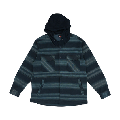 Gray Striped Flannel Button Down