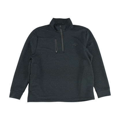 Gray Solid 1/4 Zip Pullover