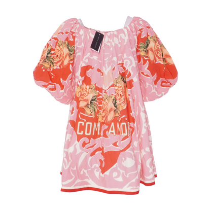 Pink Porto Off Shoulder Puff Dress